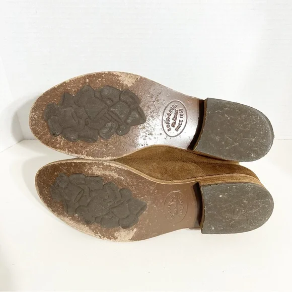 Kork-Ease Suede Ankle Booties Women’s 9.5 Brown Chelsea Slip-On With Back Zip - Picture 10 of 11